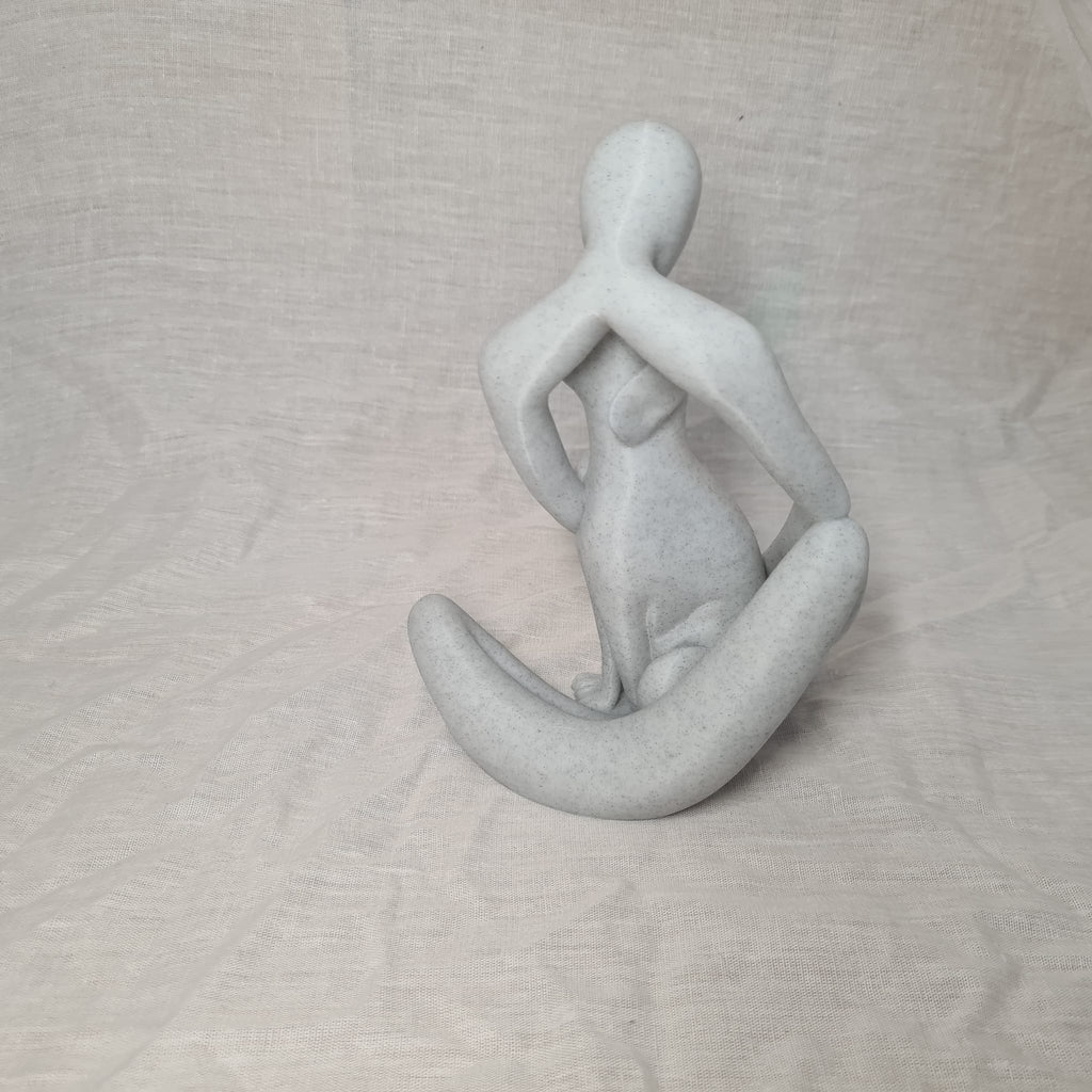 ❤️ Moderne Skulptur „Mensch & Hund“