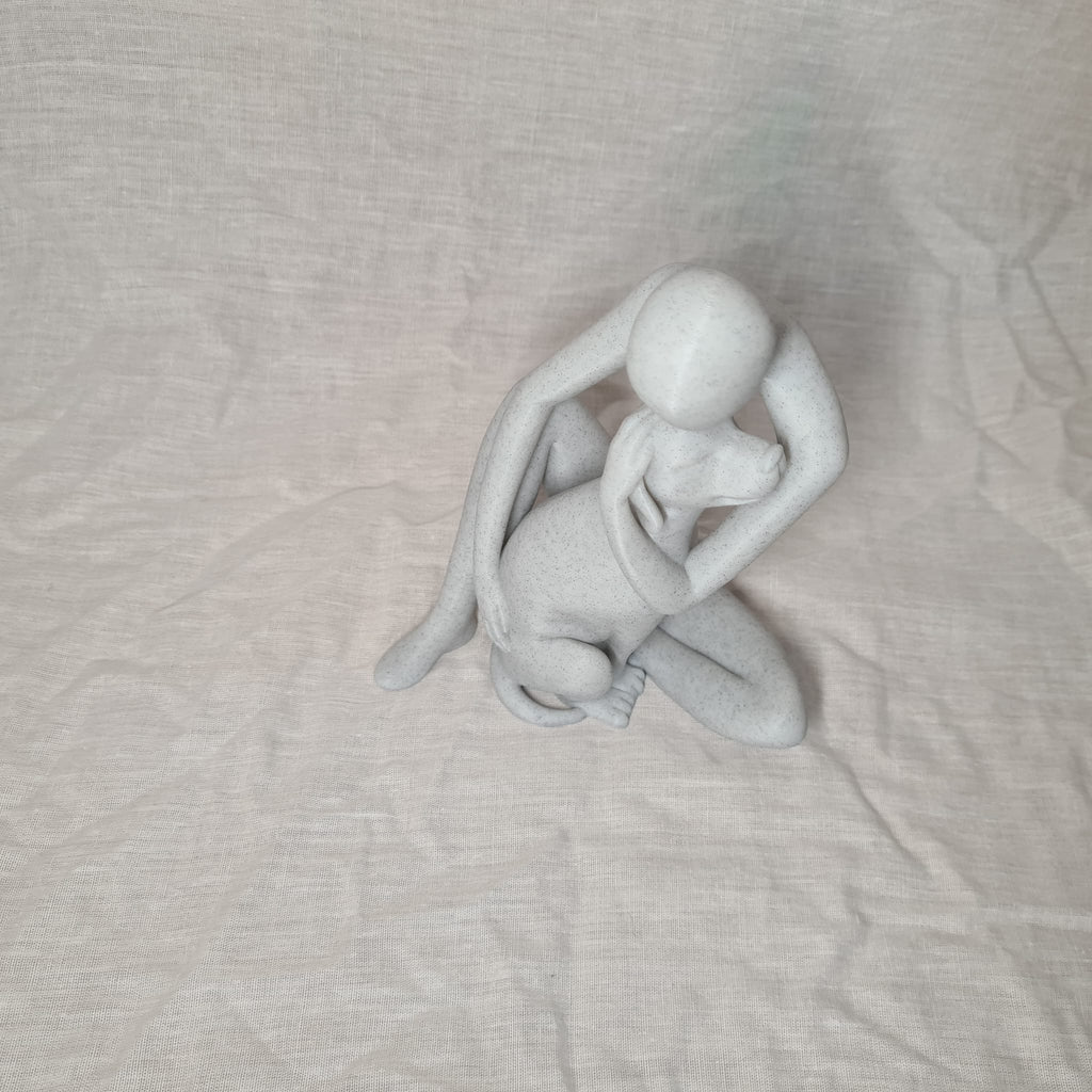 ❤️ Moderne Skulptur „Mensch & Hund“