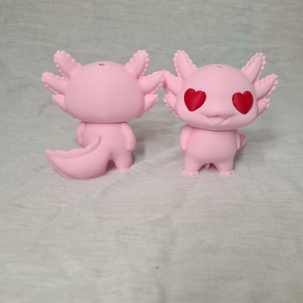 🩷 Axolotl-Schlüsselanhänger mit Herzaugen