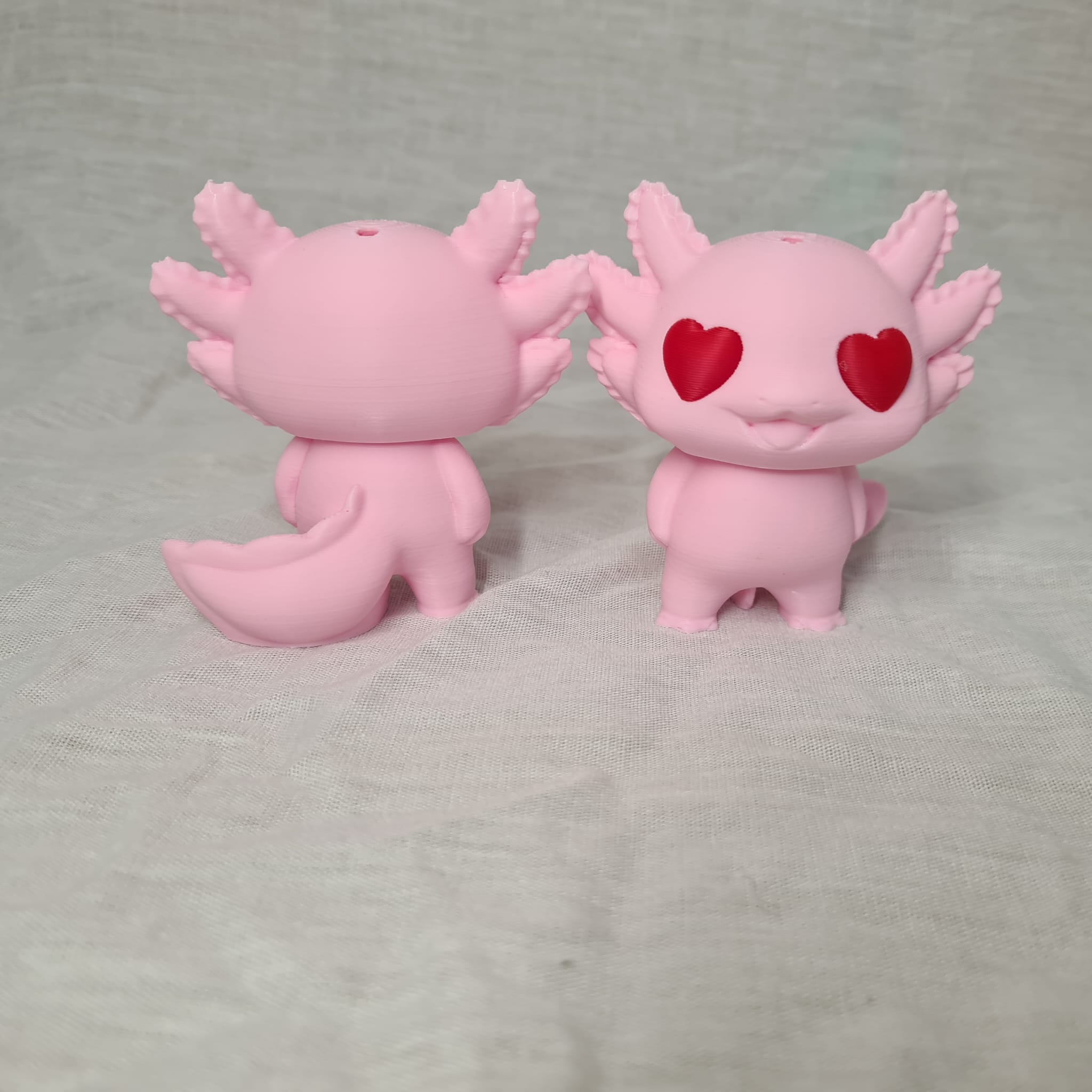 🩷 Axolotl-Schlüsselanhänger mit Herzaugen