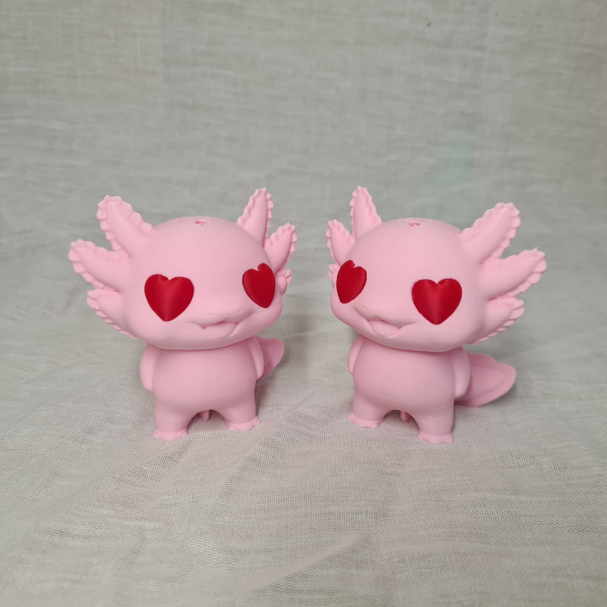 🩷 Axolotl-Schlüsselanhänger mit Herzaugen