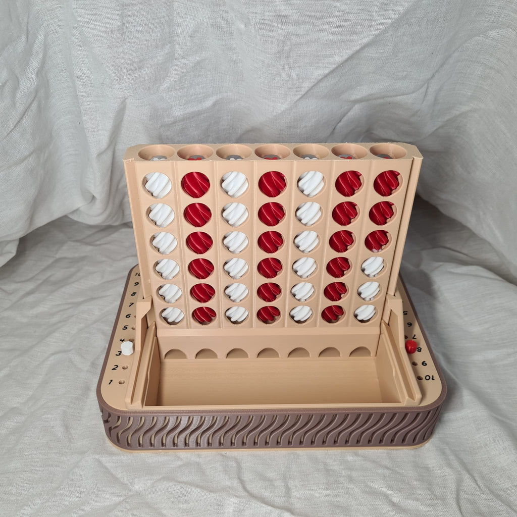 🔴⚪ 4 Gewinnt – 3D-gedrucktes Strategiespiel mit cleverem Rückgabesystem